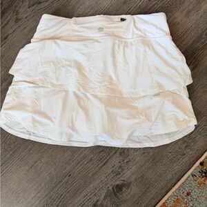 Athleta Girl White Layered Girls Skort